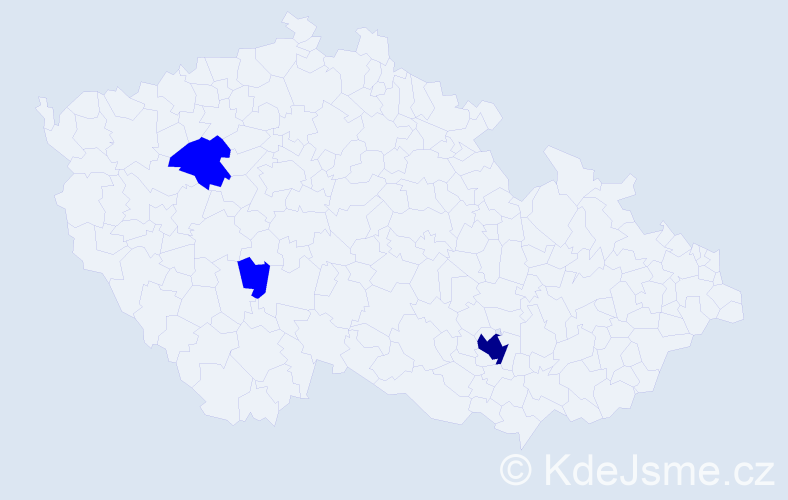 Jméno: 'Priscila', počet výskytů 4 v celé ČR