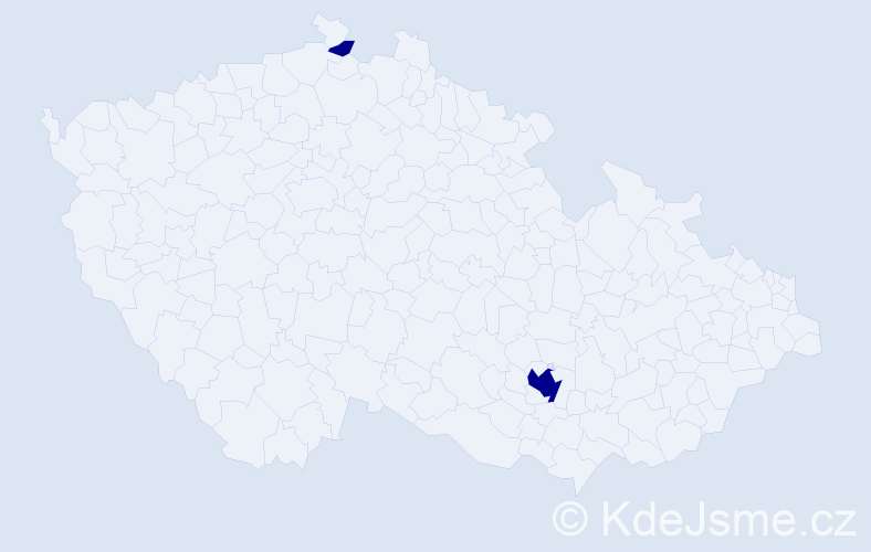 Jméno: 'Zijadin', počet výskytů 2 v celé ČR