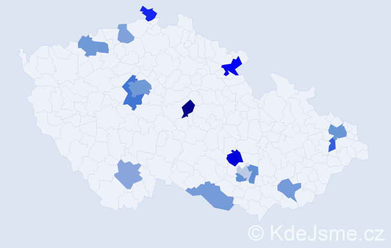 Jméno: 'Tuan', počet výskytů 28 v celé ČR