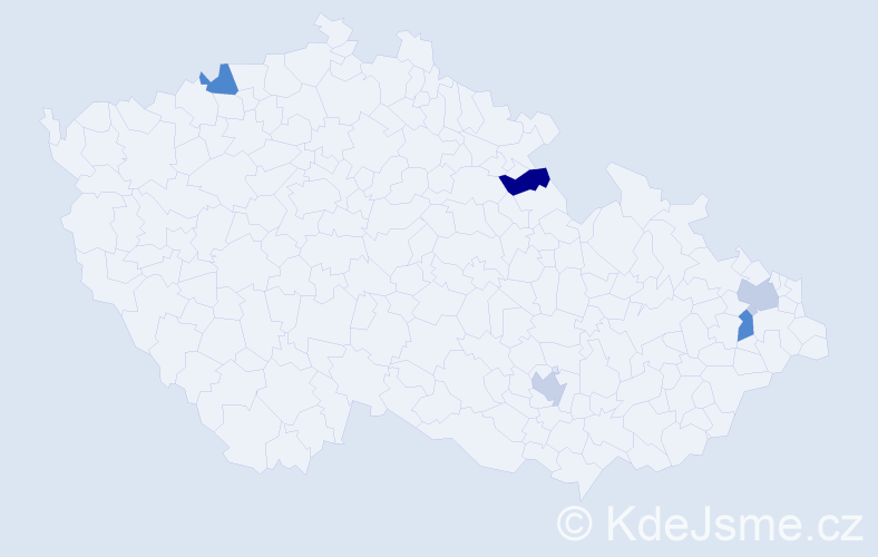 Jméno: 'Truong', počet výskytů 5 v celé ČR