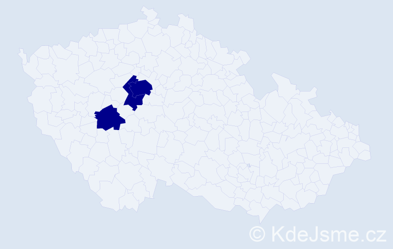 Jméno: 'Émilie', počet výskytů 3 v celé ČR
