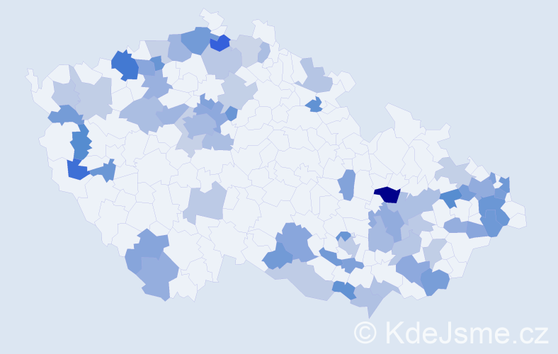 Jméno: 'Maroš', počet výskytů 105 v celé ČR