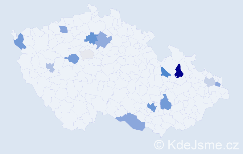 Jméno: 'Andrés', počet výskytů 18 v celé ČR