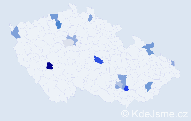 Jméno: 'Alexia', počet výskytů 19 v celé ČR