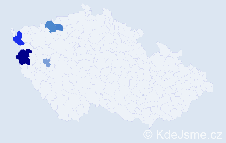 Jméno: 'Siegfried Josef', počet výskytů 5 v celé ČR