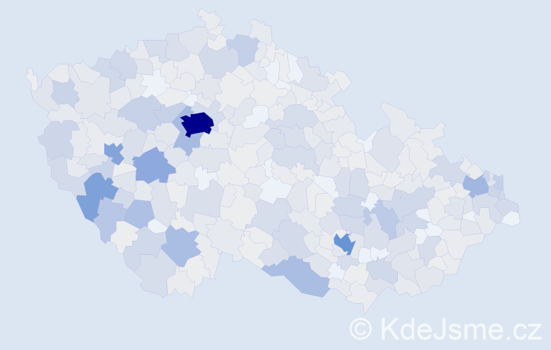 Jméno: 'Emanuel', počet výskytů 1218 v celé ČR