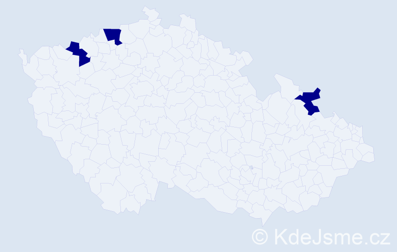 Jméno: 'Hoang My', počet výskytů 3 v celé ČR