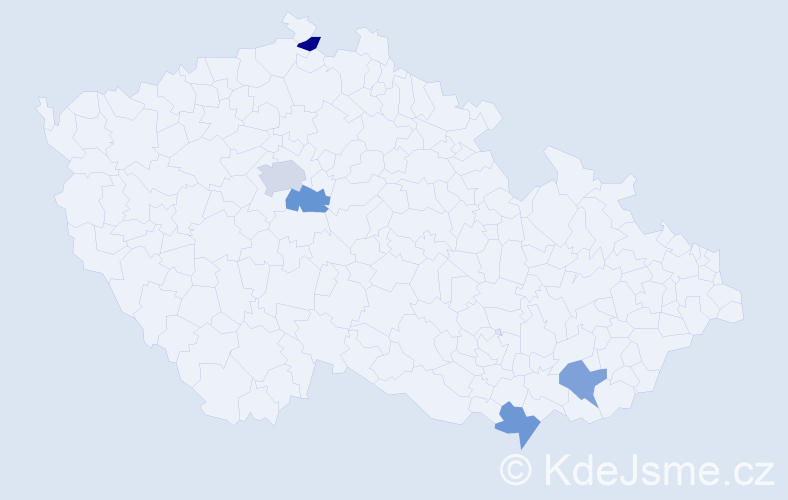 Jméno: 'Charlotte Marie', počet výskytů 6 v celé ČR
