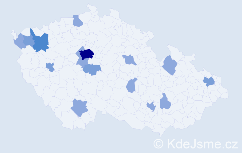 Jméno: 'Jelizaveta', počet výskytů 27 v celé ČR
