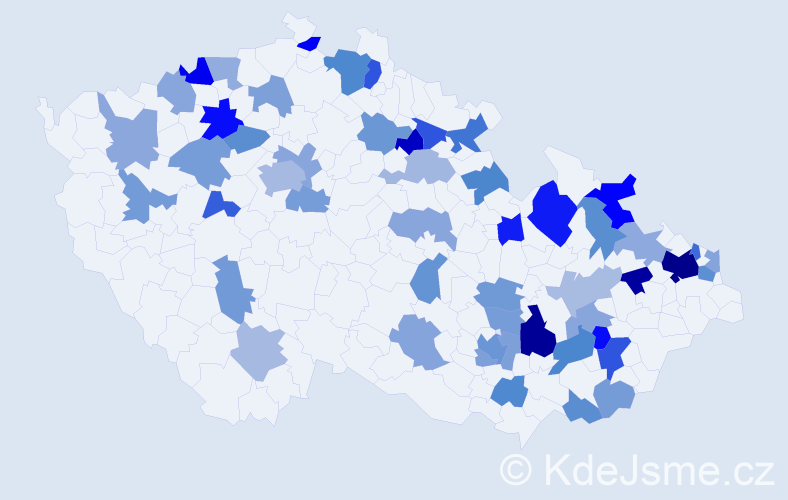 Jméno: 'Ivonka', počet výskytů 85 v celé ČR