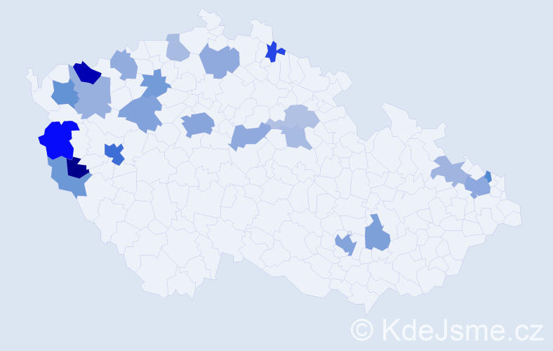 Jméno: 'Mai Anh', počet výskytů 44 v celé ČR