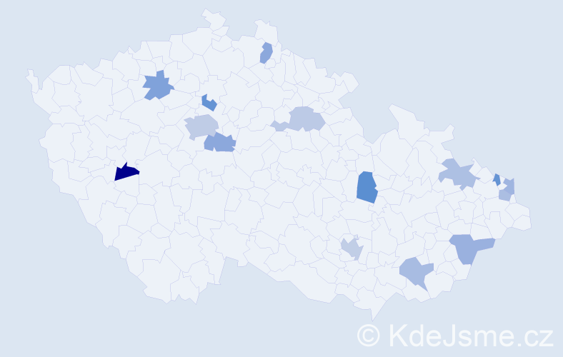 Jméno: 'Sofía', počet výskytů 21 v celé ČR