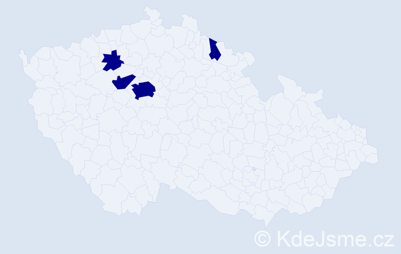 Jméno: 'Olda', počet výskytů 4 v celé ČR