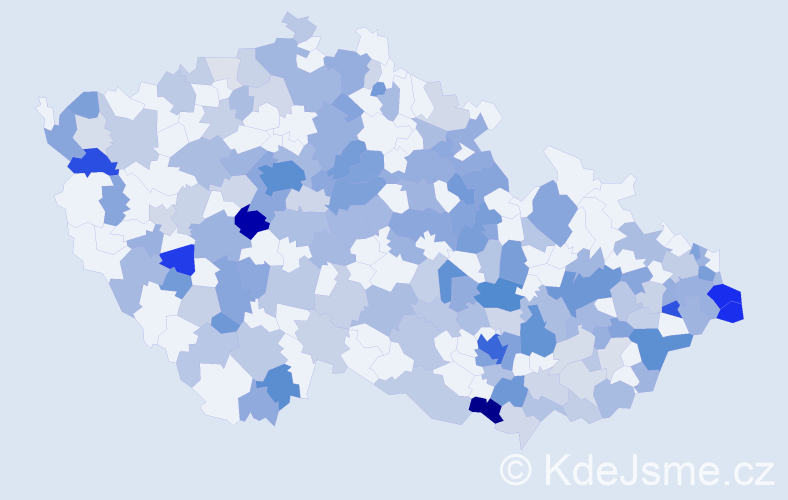 Jméno: 'Noemi', počet výskytů 379 v celé ČR