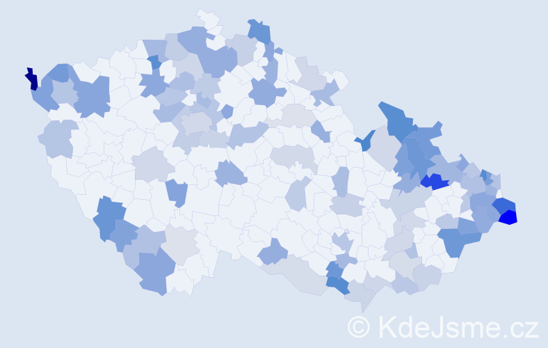 Jméno: 'Rozalie', počet výskytů 168 v celé ČR