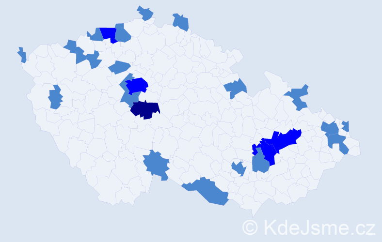 Jméno: 'Jirka', počet výskytů 30 v celé ČR