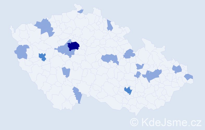 Jméno: 'Lilia', počet výskytů 27 v celé ČR