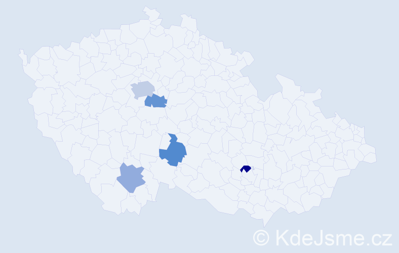 Jméno: 'Sabrine', počet výskytů 7 v celé ČR
