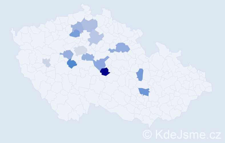 Jméno: 'Ganbaatar', počet výskytů 20 v celé ČR