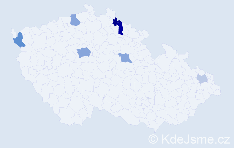 Jméno: 'Niva', počet výskytů 13 v celé ČR