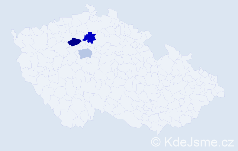 Jméno: 'Merab', počet výskytů 4 v celé ČR