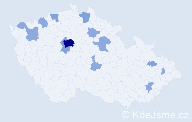 Jméno: 'Gordana', počet výskytů 25 v celé ČR