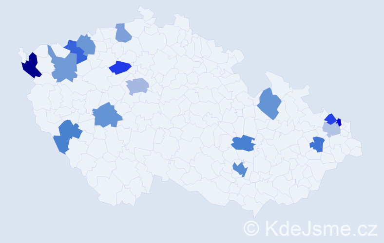 Jméno: 'Janko', počet výskytů 23 v celé ČR