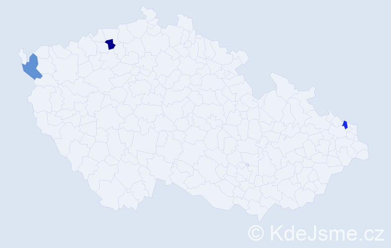 Jméno: 'Thi Ho', počet výskytů 3 v celé ČR