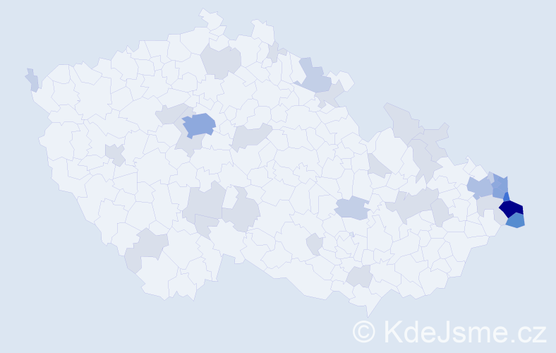 Jméno: 'Tadeusz', počet výskytů 93 v celé ČR