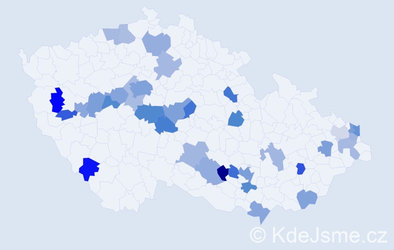 Jméno: 'Margaréta', počet výskytů 54 v celé ČR