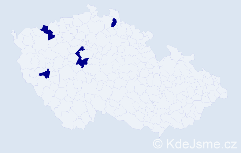 Jméno: 'Anton Josef', počet výskytů 4 v celé ČR