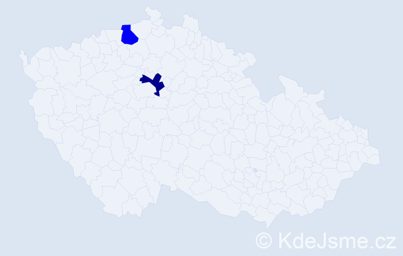 Jméno: 'Palj', počet výskytů 2 v celé ČR