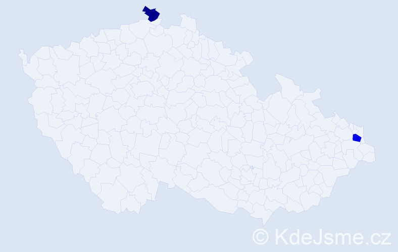 Jméno: 'Vrastislav', počet výskytů 3 v celé ČR