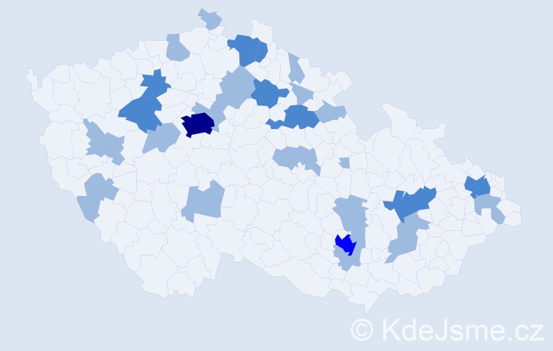 Jméno: 'Ivuška', počet výskytů 47 v celé ČR