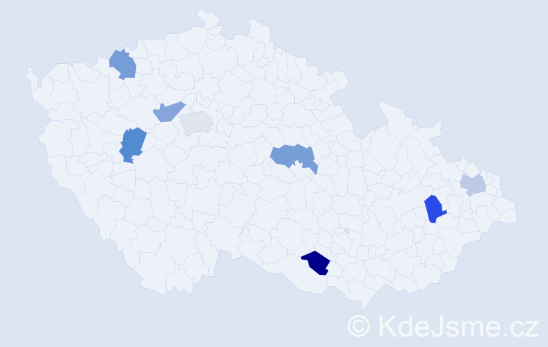 Jméno: 'Nela Anna', počet výskytů 8 v celé ČR