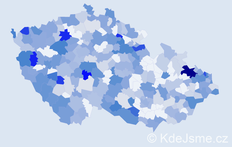 Jméno: 'Vladěna', počet výskytů 579 v celé ČR