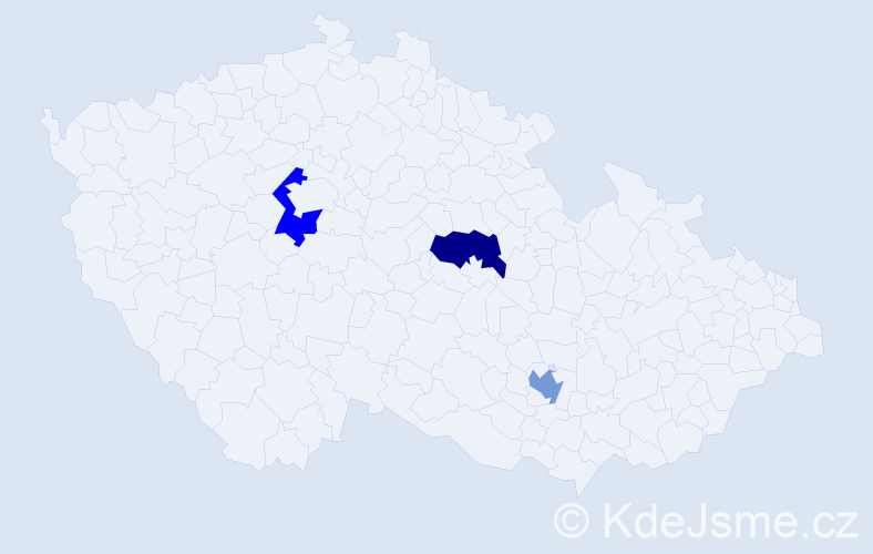 Jméno: 'Martin John', počet výskytů 3 v celé ČR