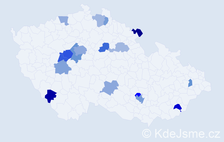 Jméno: 'Amal', počet výskytů 29 v celé ČR