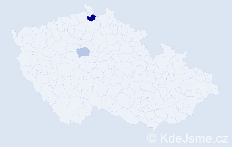 Jméno: 'Yimin', počet výskytů 4 v celé ČR