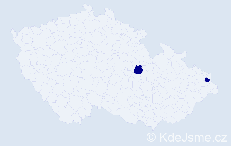 Jméno: 'Jozue', počet výskytů 2 v celé ČR