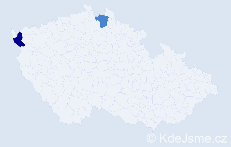 Jméno: 'Siriwan', počet výskytů 2 v celé ČR