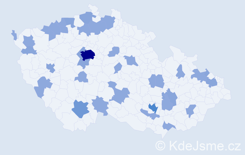 Jméno: 'Cindy', počet výskytů 58 v celé ČR