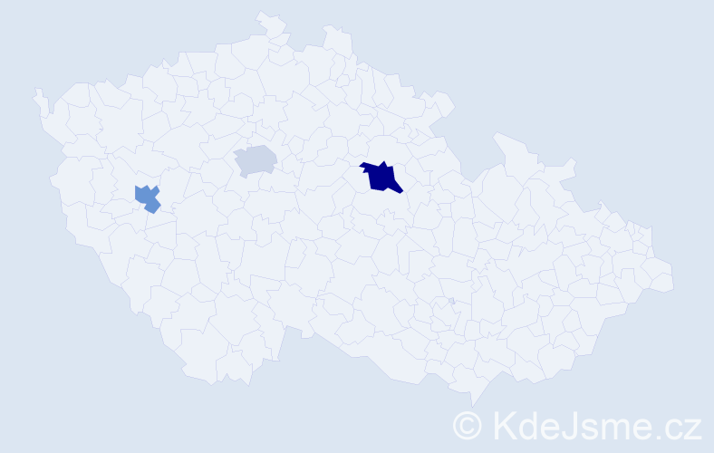 Jméno: 'Erdenesuren', počet výskytů 4 v celé ČR