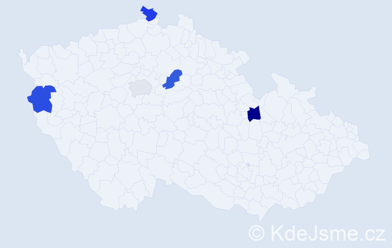 Jméno: 'Nestor', počet výskytů 5 v celé ČR