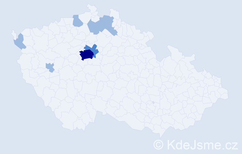 Jméno: 'Carina', počet výskytů 12 v celé ČR
