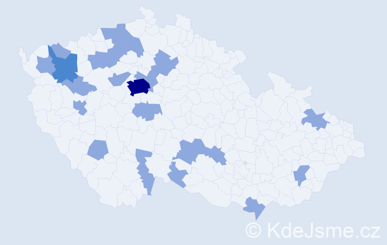 Jméno: 'Jan Karel', počet výskytů 30 v celé ČR