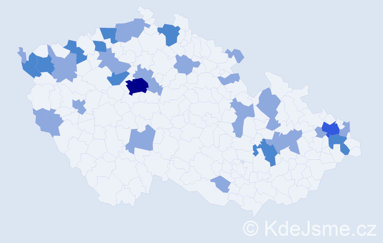 Jméno: 'Kveta', počet výskytů 54 v celé ČR