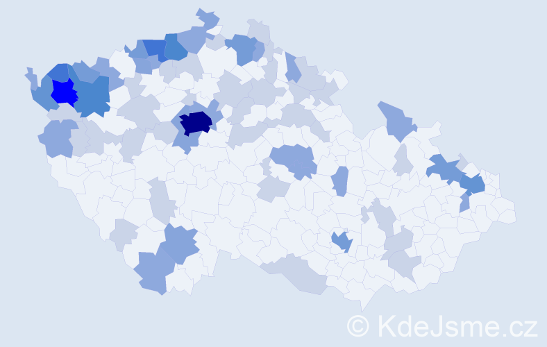 Jméno: 'Marianne', počet výskytů 151 v celé ČR