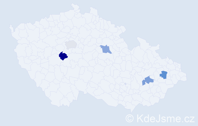 Jméno: 'Dejidmaa', počet výskytů 5 v celé ČR