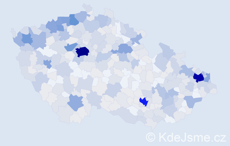 Jméno: 'Kevin', počet výskytů 1117 v celé ČR